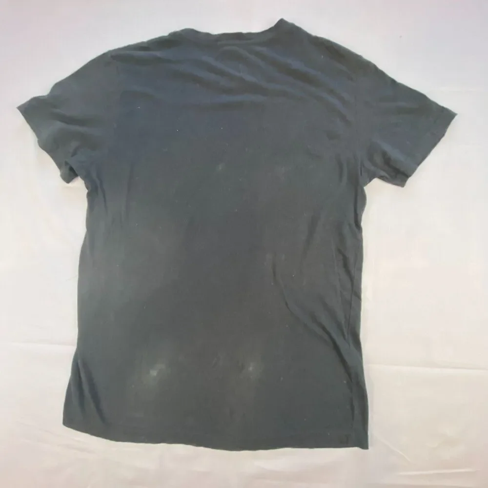 Tommy Hilfiger Mens T-Shirt Small S Black Short Sleeve Solid Crew Neck Cotton Te